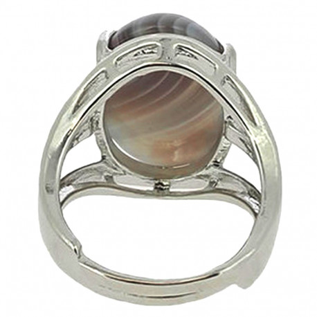 Bague Métal en Agate