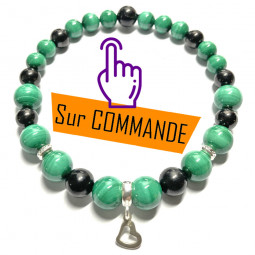 Bracelet en Shungite & Malachite