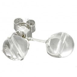 Boucles d'Oreilles en Cristal de Roche & Argent Vibrations Cristallines