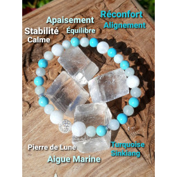 Bracelet Boules 3 Pierres