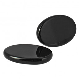 Galet Chakra d'Obsidienne Noire