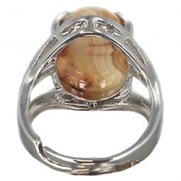 Bague Métal en Agate Crazy Lace