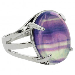 Bague en Fluorite Vibrations Cristallines