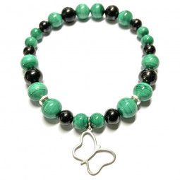 Bracelet en Shungite & Malachite