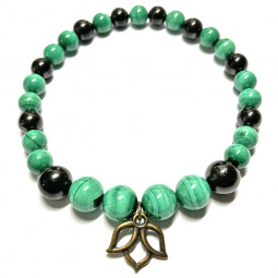 Bracelet en Shungite & Malachite