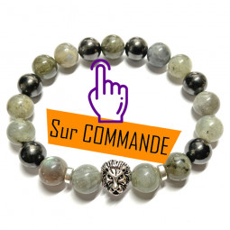 Bracelet en Labradorite & Shungite