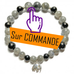 Bracelet en Labradorite & Shungite