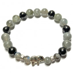 Bracelet en Labradorite & Shungite