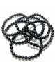 Bracelet Boules en Obsidienne Noire