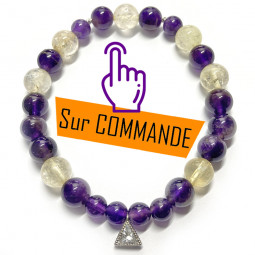 Bracelet en Améthyste &Citrine