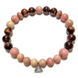 Bracelet Rhodonite & Oeil de Taureau