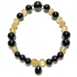 Bracelet en Citrine & Onyx