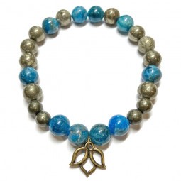 Bracelet en Pyrite & Apatite