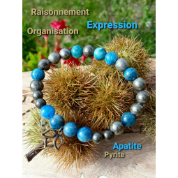 Bracelet en Pyrite & Apatite
