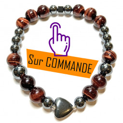 Bracelet Oeil de Taureau & Hématite