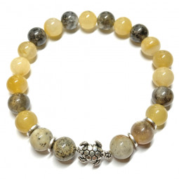 Bracelet en Jade & Agate Dendritique