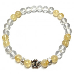 Bracelet en Citrine & Cristal de Roche