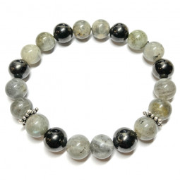 Bracelet en Labradorite & Shungite