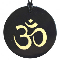 Pendentif en Shungite Avec Om Rond