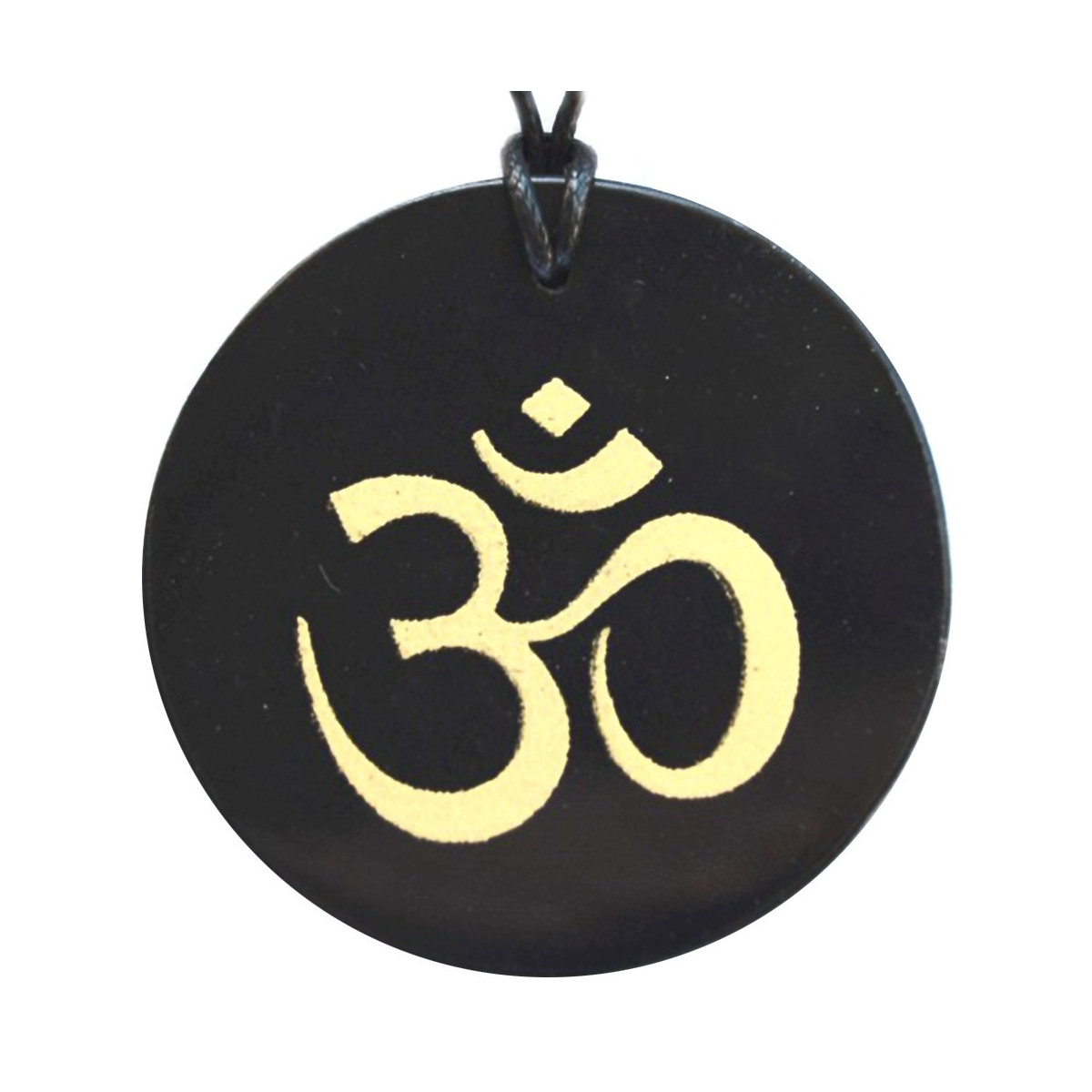 Pendentif en Shungite Avec Om Rond