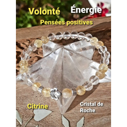 Bracelet en Citrine & Cristal de Roche