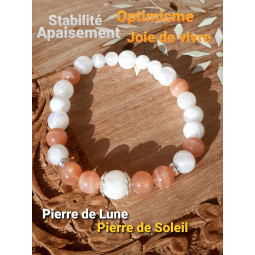 Bracelet en Pierre de Soleil & Pierre de Lune