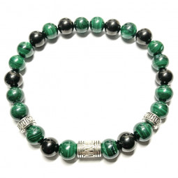 Bracelet en Shungite & Malachite