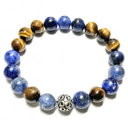 Bracelet en Sodalite & Oeil de Tigre