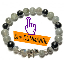 Bracelet en Labradorite & Shungite