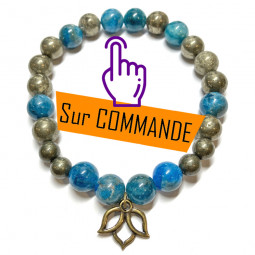 Bracelet en Pyrite & Apatite