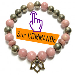 Bracelet en Pyrite & Rhodonite