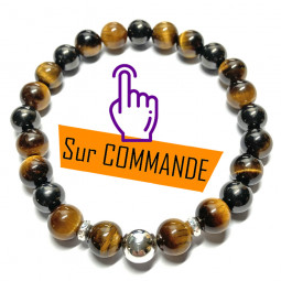 Bracelet en Shungite & Oeil de Tigre