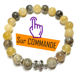 Bracelet en Jade & Agate Dendritique