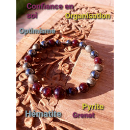 Bracelet  Boules 3 Pierres