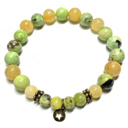 Bracelet en Jade & Chrysoprase
