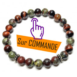 Bracelet Boules Oeil de Taureau & Dragon Stone