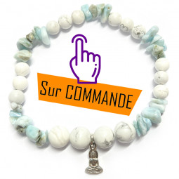 Bracelet en Larimar & Howlite
