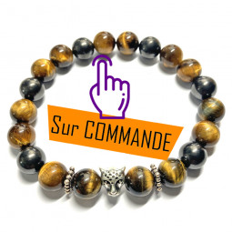 Bracelet en Shungite & Oeil de Tigre