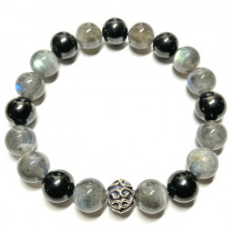 Bracelet en Labradorite & Shungite