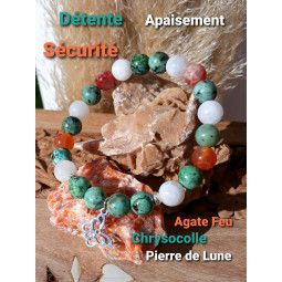 Bracelet  Boules 3 Pierres