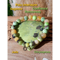 Bracelet en Jade & Chrysoprase
