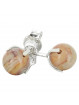 Boucles d'Oreilles en Agate Crazy Lace & Argent