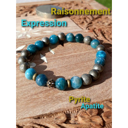 Bracelet en Pyrite & Apatite