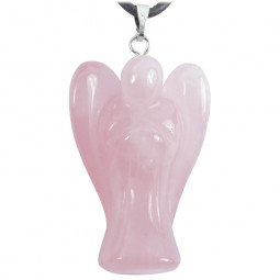 Pendentif Ange en Quartz Rose