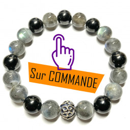 Bracelet en Labradorite & Shungite