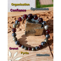 Bracelet  Boules 3 Pierres