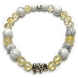 Bracelet en Citrine & Howlite