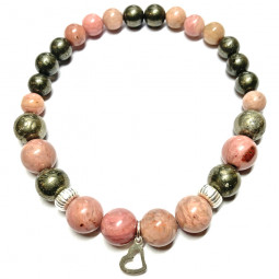 Bracelet en Pyrite & Rhodonite