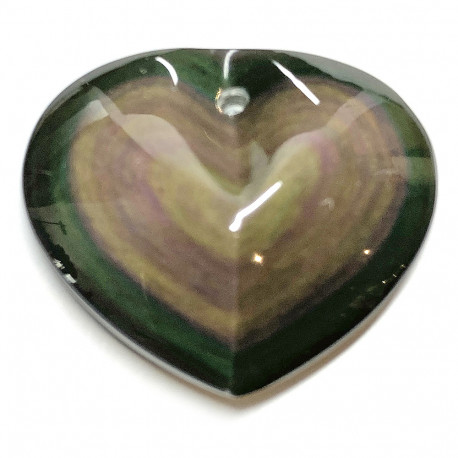 Pendentif Coeur en Obsidienne Oeil Céleste