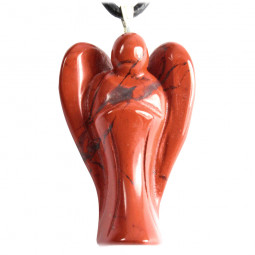 Pendentif Ange en Jaspe Rouge